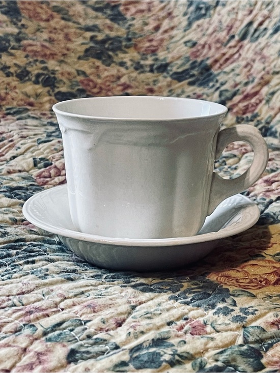 Royal Staffordshire Other - Vintage Wilkinson LTD Royal Staffordshire White Ironstone Cup & Saucer